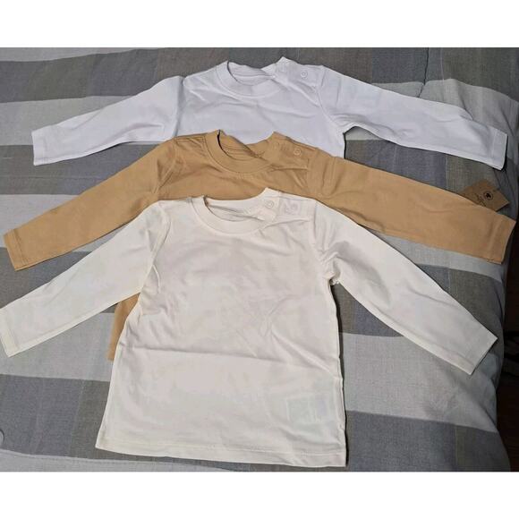 Amazon Aware Baby Cotton Jersey Long Sleeve T-Shirt Pack Of 3‎ (12 M) - Picture 1 of 8